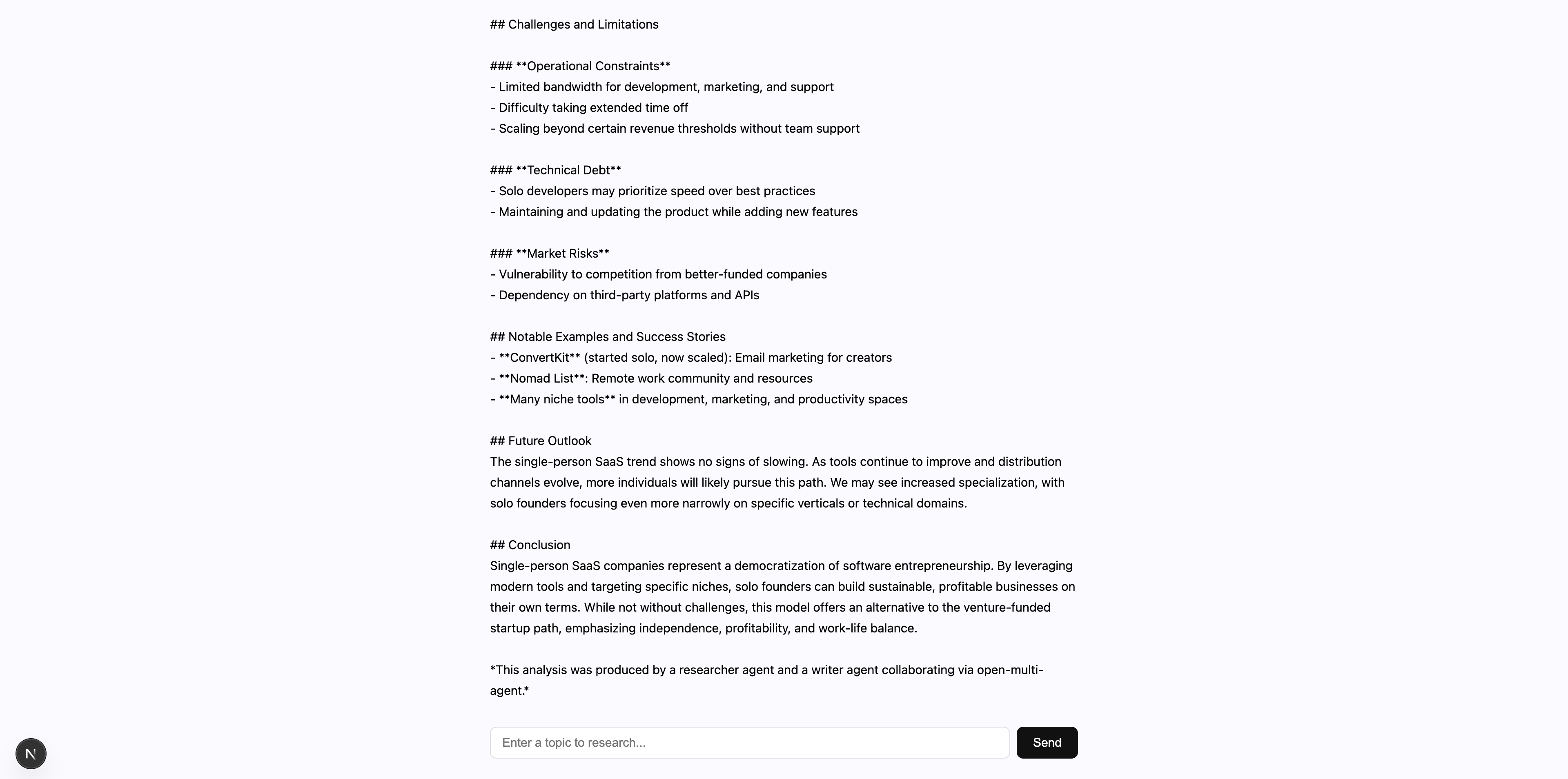 The same article scrolled down to its later sections and conclusion